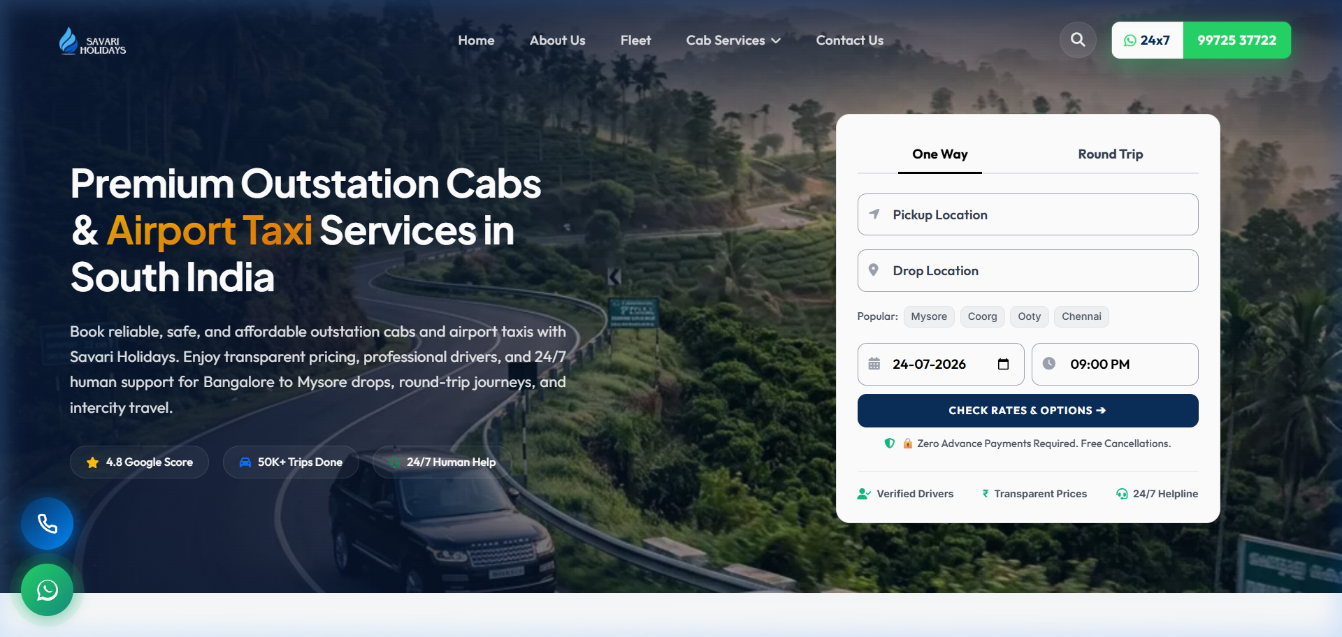 Savari Holidays Outstation & Airport Taxi Platform